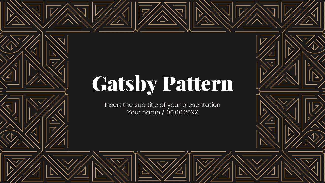 Gatsby Pattern Presentation Template Google Slides and PowerPoint