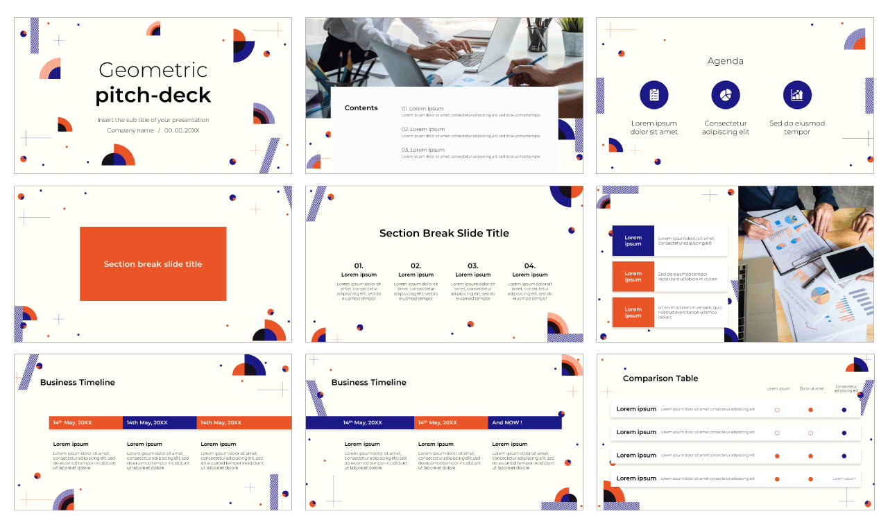 Geometric Business Project Proposal Free Google Slides Theme PowerPoint Template