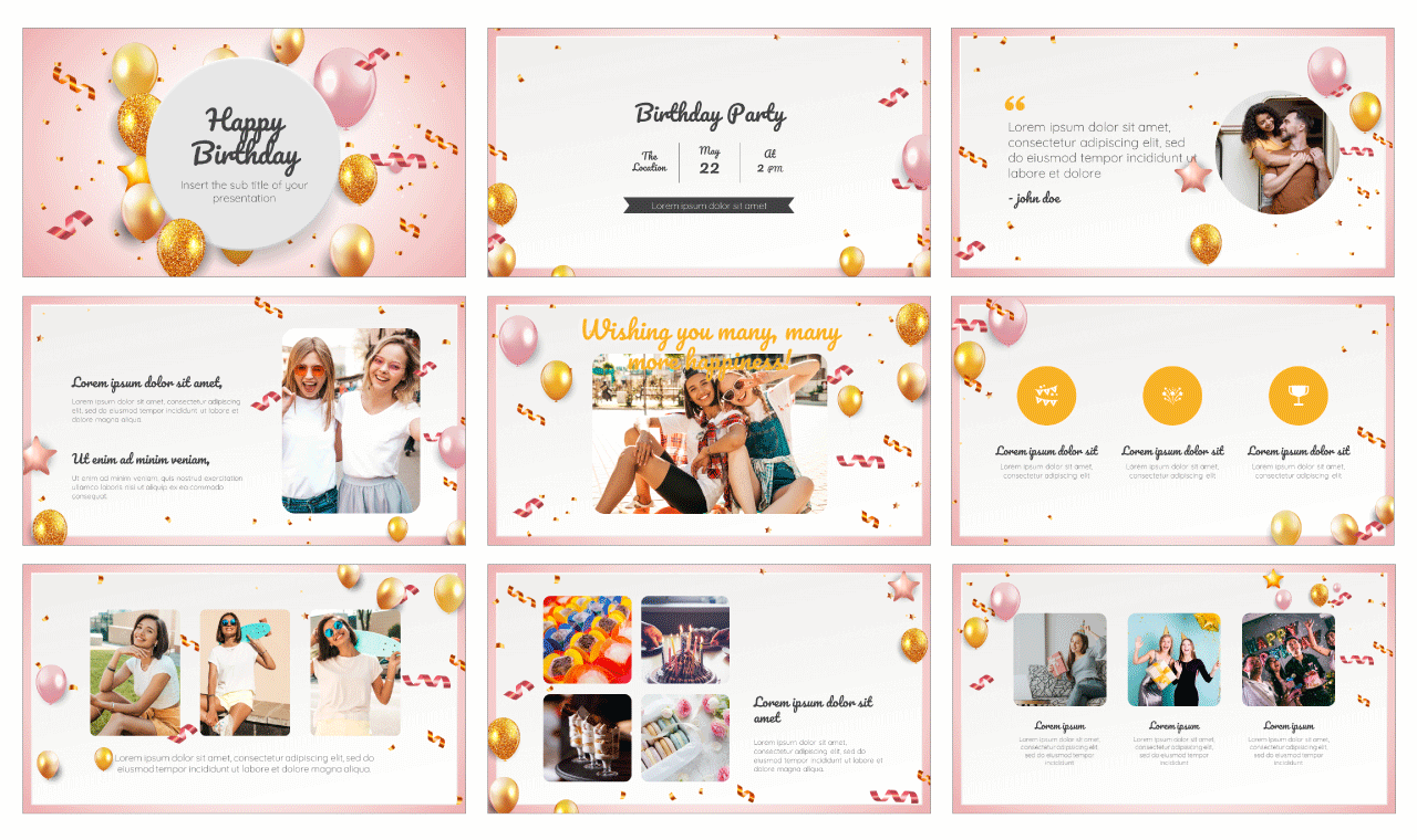 Happy Birthday Free Google Slides Theme PowerPoint Template