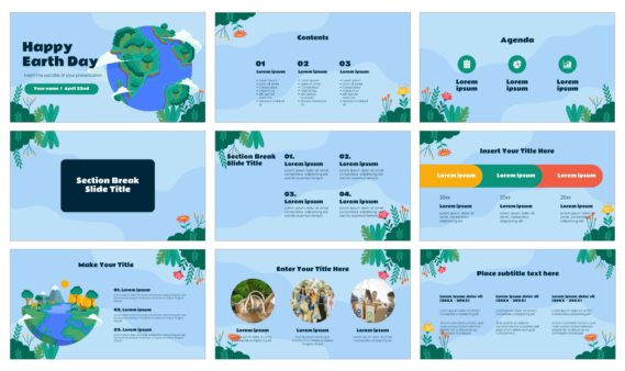 Happy Earth Day Free Google Slides And PowerPoint Template