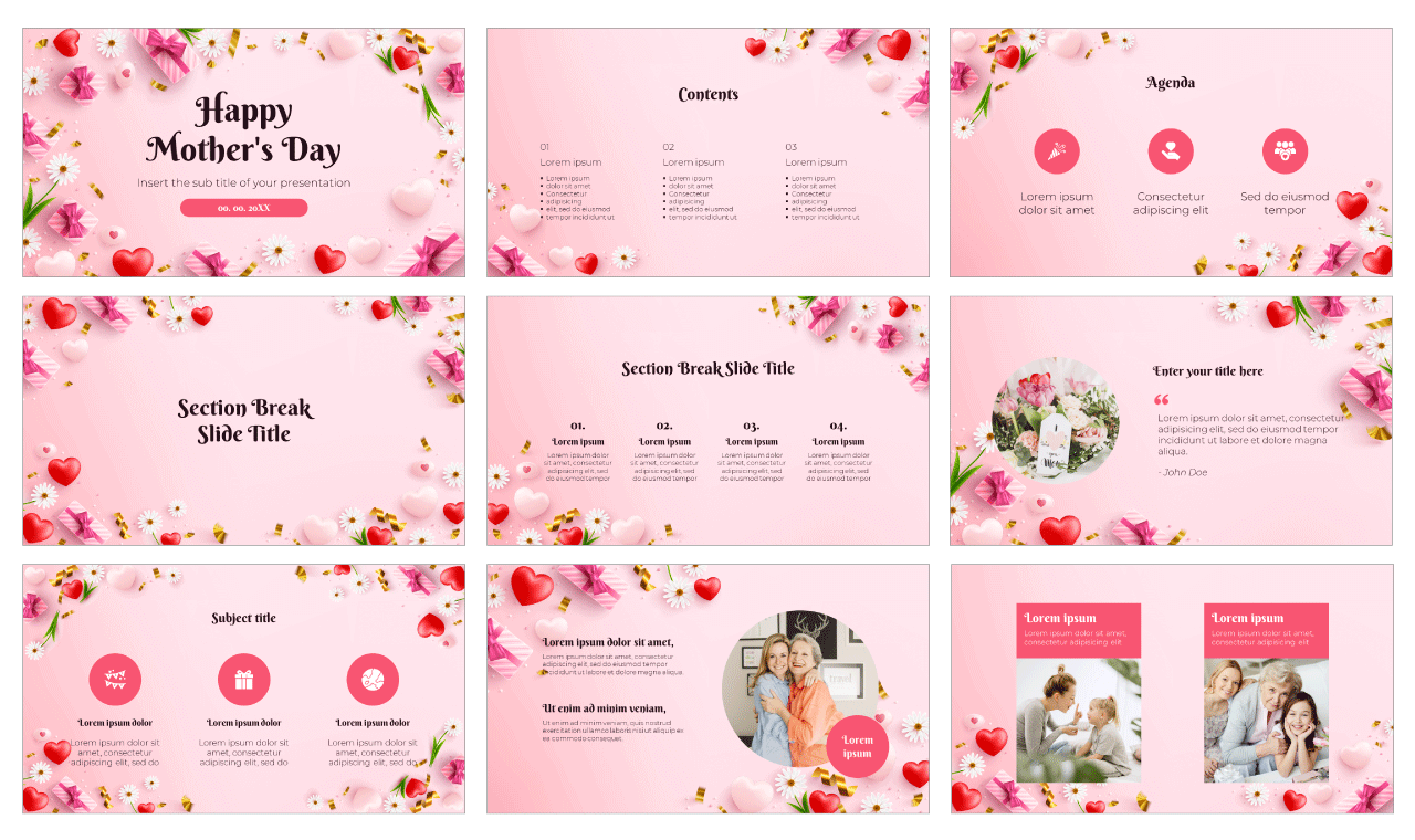 Happy Mother #39 s Day Free Presentation Template