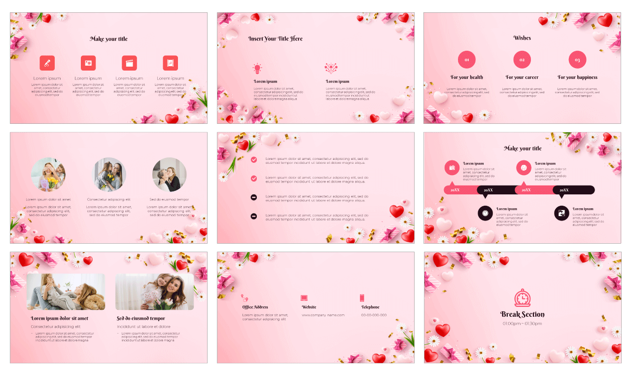 Happy Mother's Day Presentation Google Slides Theme PowerPoint Template Free Download