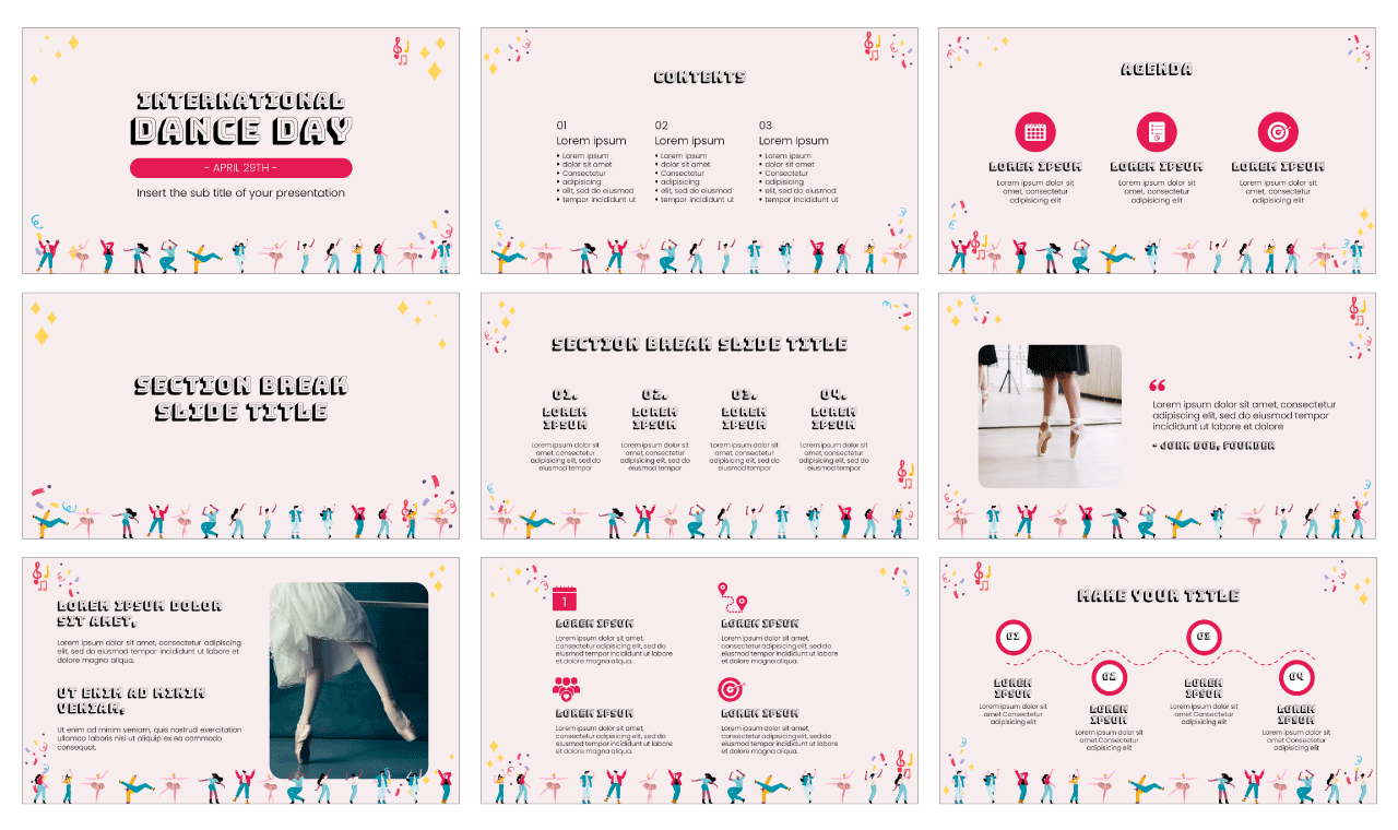 International Dance Day Free Google Slides Theme PowerPoint Template