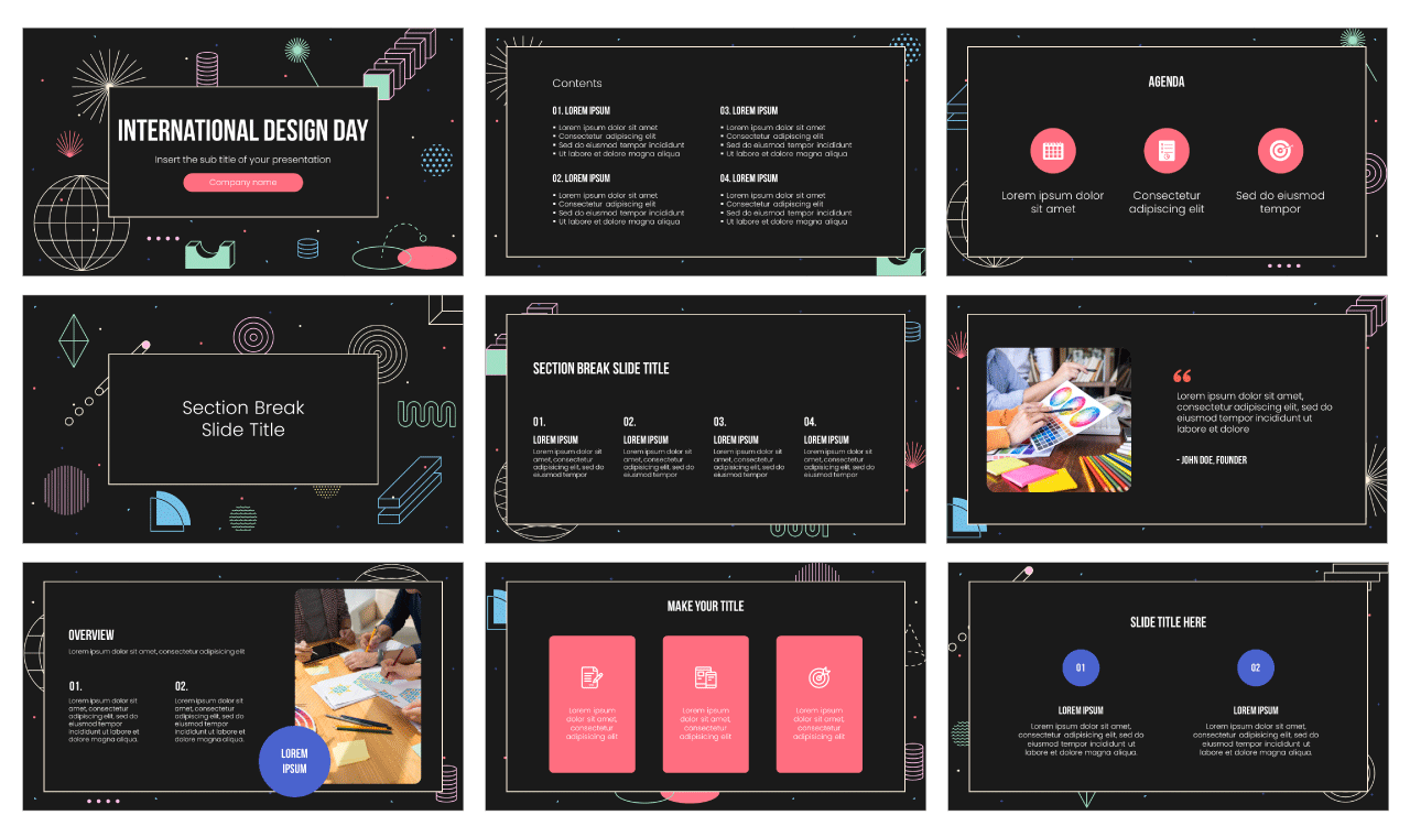 International Design Day Free Google Slides Theme PowerPoint Template