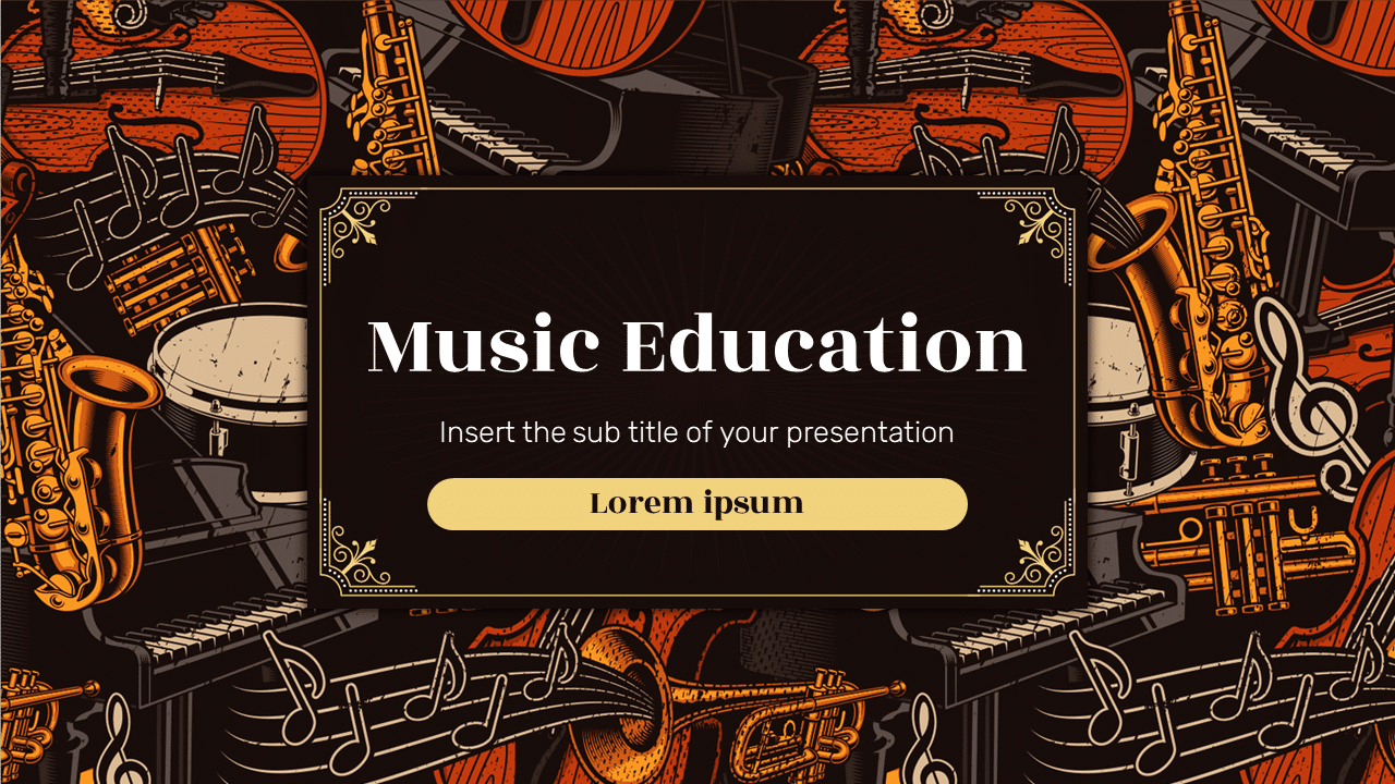 Music Education Presentation Template- Google Slides and PowerPoint
