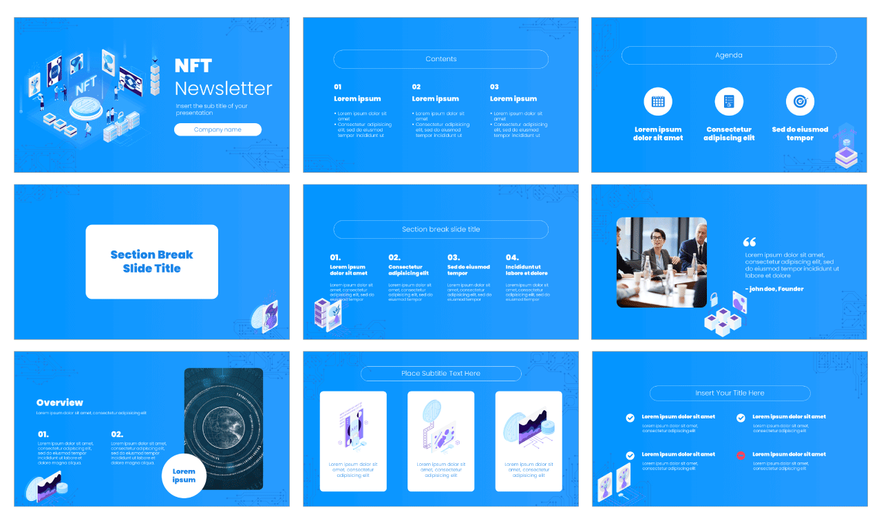 NFT Newsletter Free Google Slides Theme PowerPoint Template