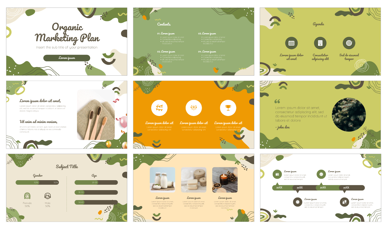 Organic Marketing Plan Free Google Slides Theme PowerPoint Template