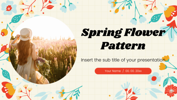 Spring Flower Pattern Free Google Slides Theme and PowerPoint Template