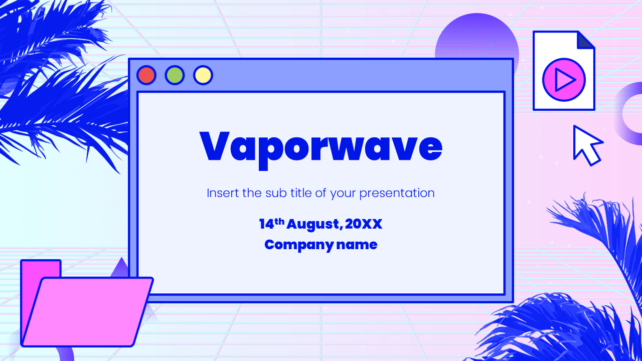 Vaporwave Free Google Slides Theme and PowerPoint Template