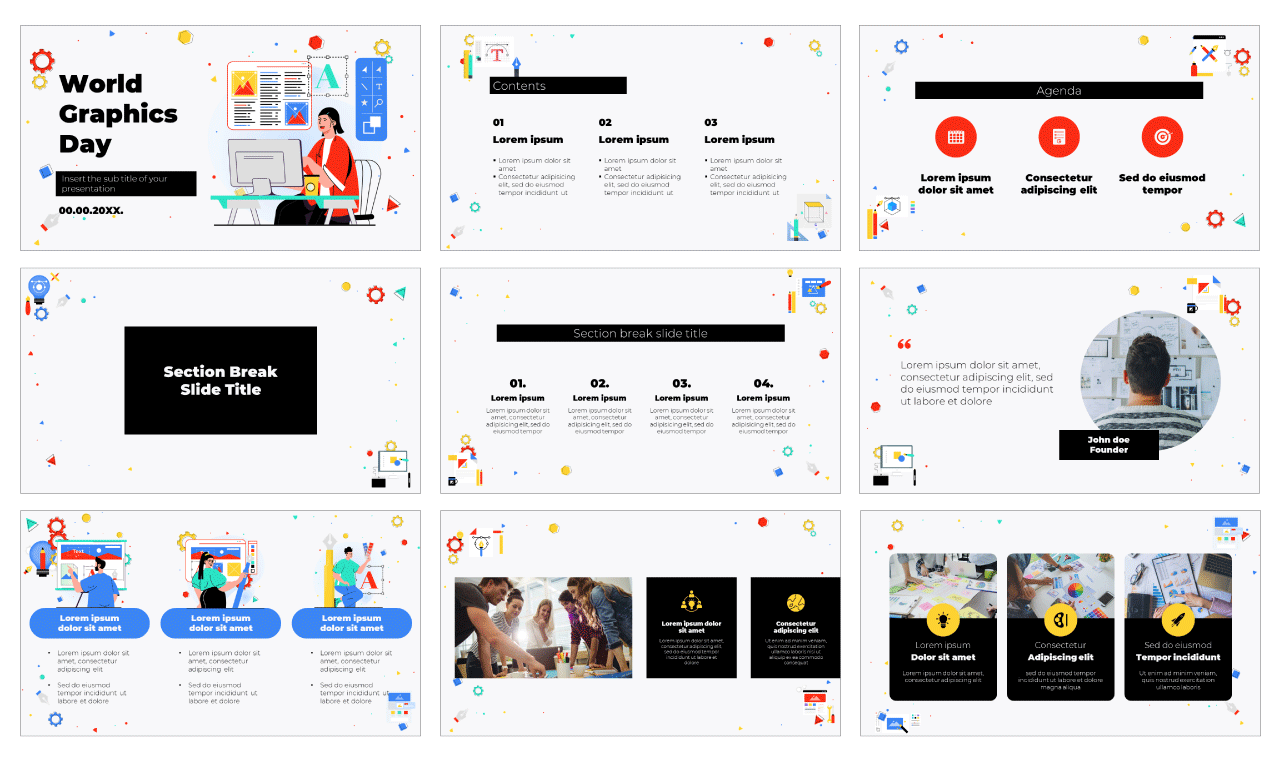 World Graphics Day Free Google Slides Theme PowerPoint Template