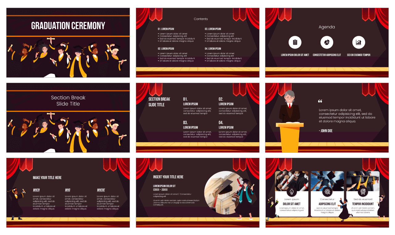 Graduation Ceremony Free Google Slides and PowerPoint Template