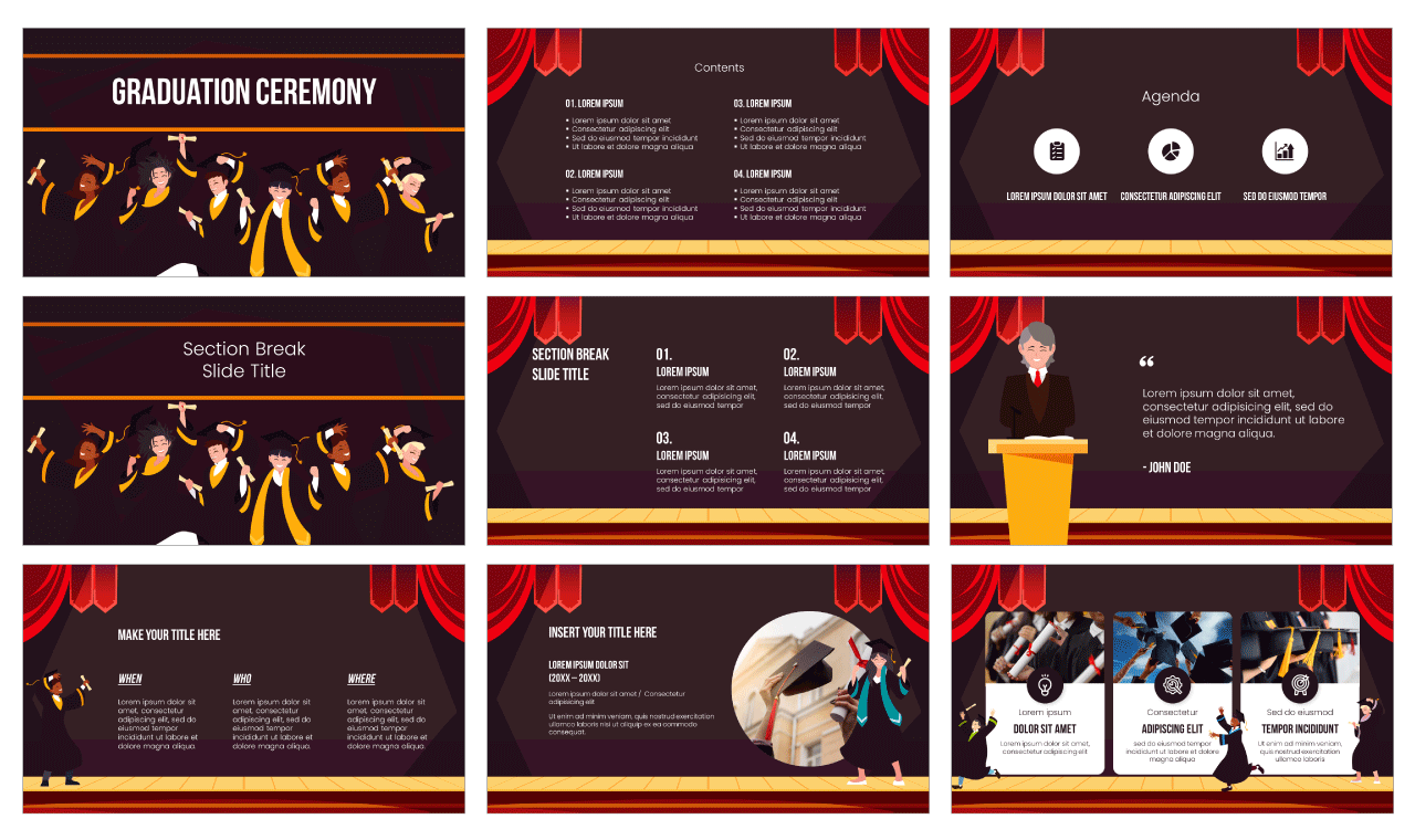 Graduation Ceremony Free Google Slides PowerPoint Template