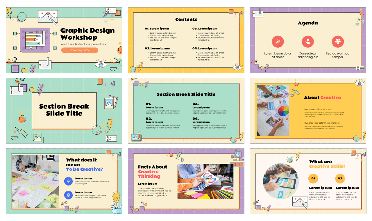 Graphic Design Workshop Free Google Slides Theme PowerPoint Template