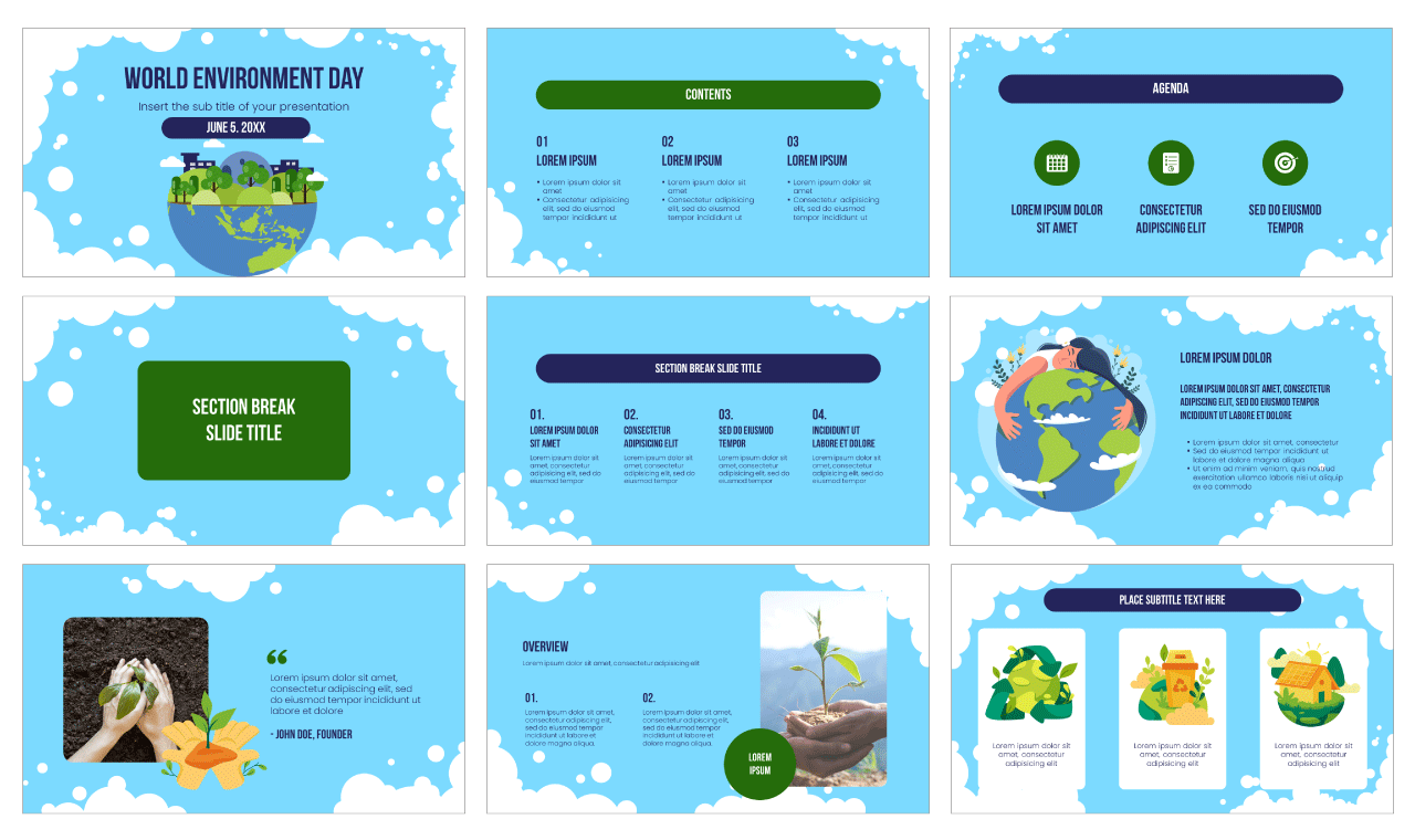 Happy World Environment Day Free Google Slides Theme PowerPoint Template