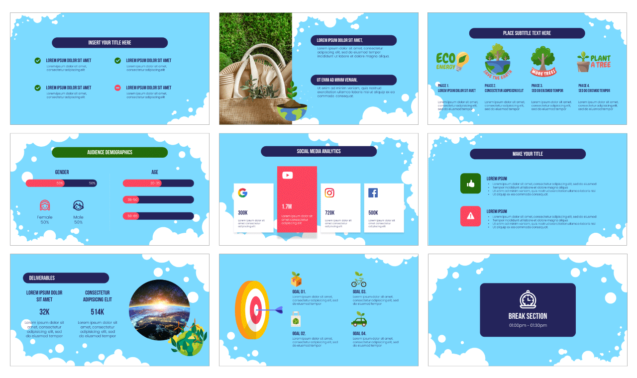 Happy World Environment Day Google Slides Theme PowerPoint Template Free Download