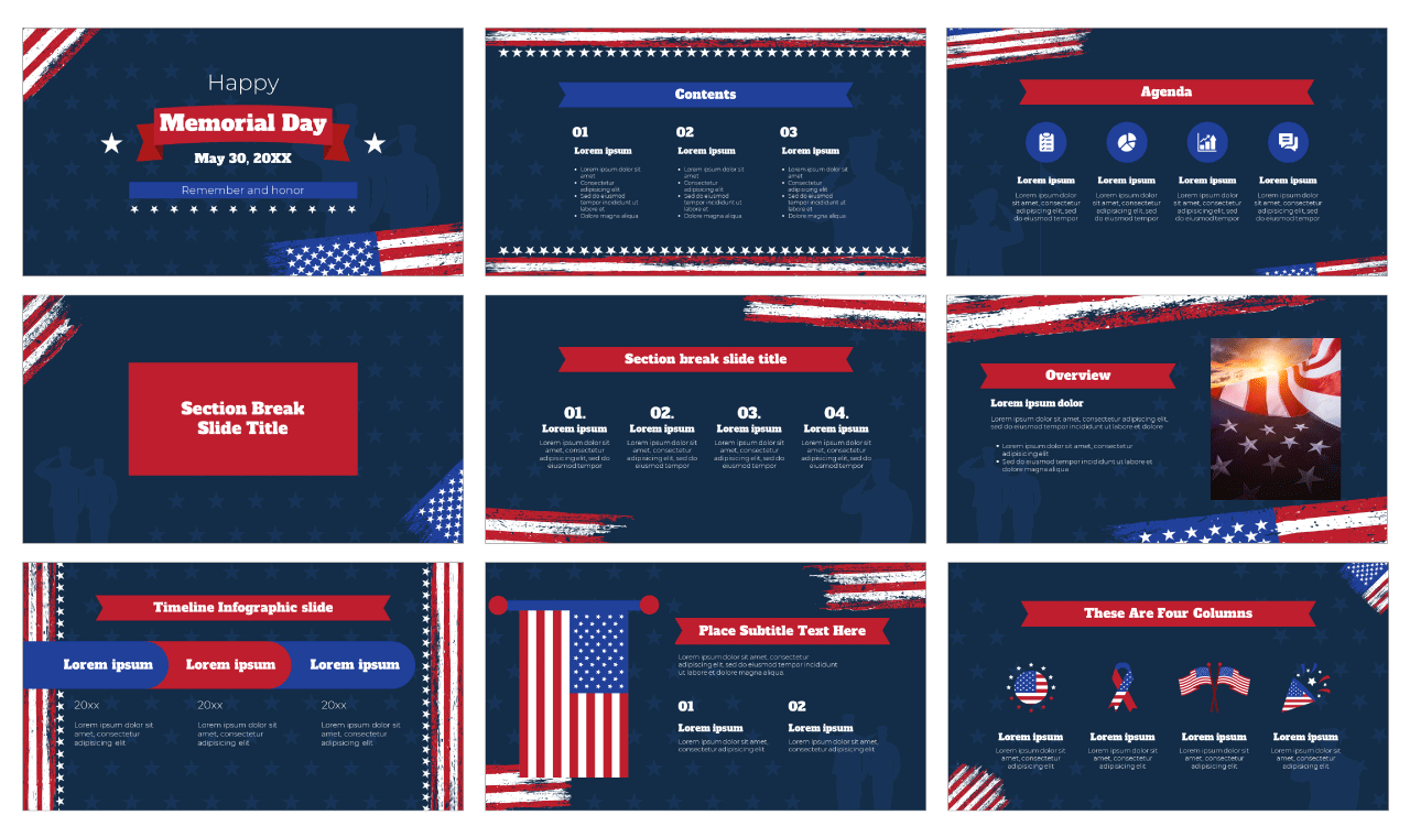 Memorial Day Free Google Slides Theme PowerPoint Template