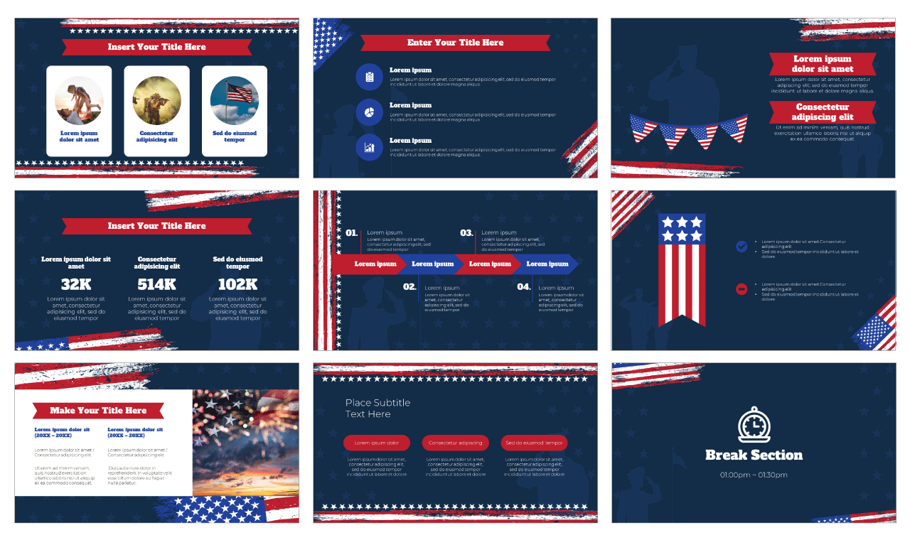 Memorial Day Google Slides Theme PowerPoint Template Free Download