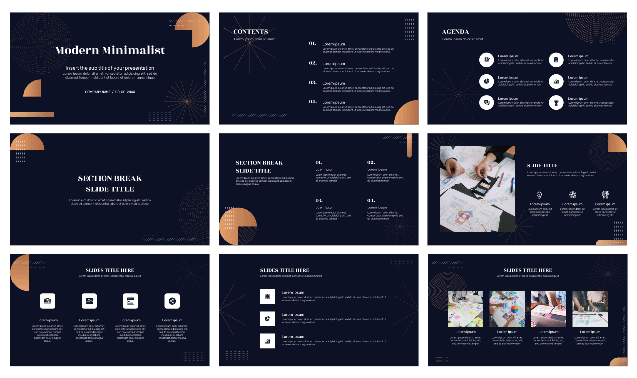 Modern Minimalist Free Google Slides Theme PowerPoint Template