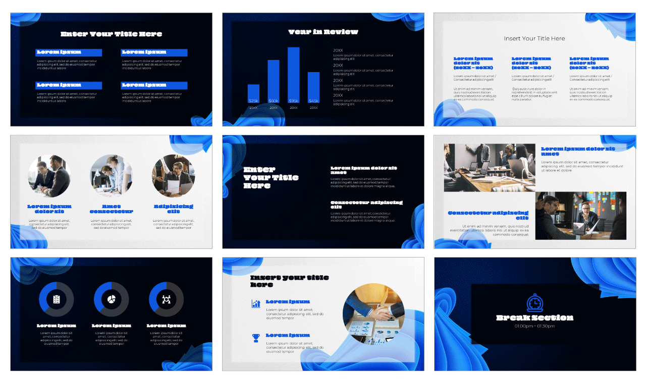 Modern Wave Google Slides Theme PowerPoint Template Free Download