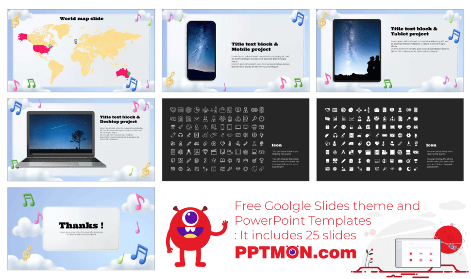 Music Class Free Google Slides Theme PowerPoint Template