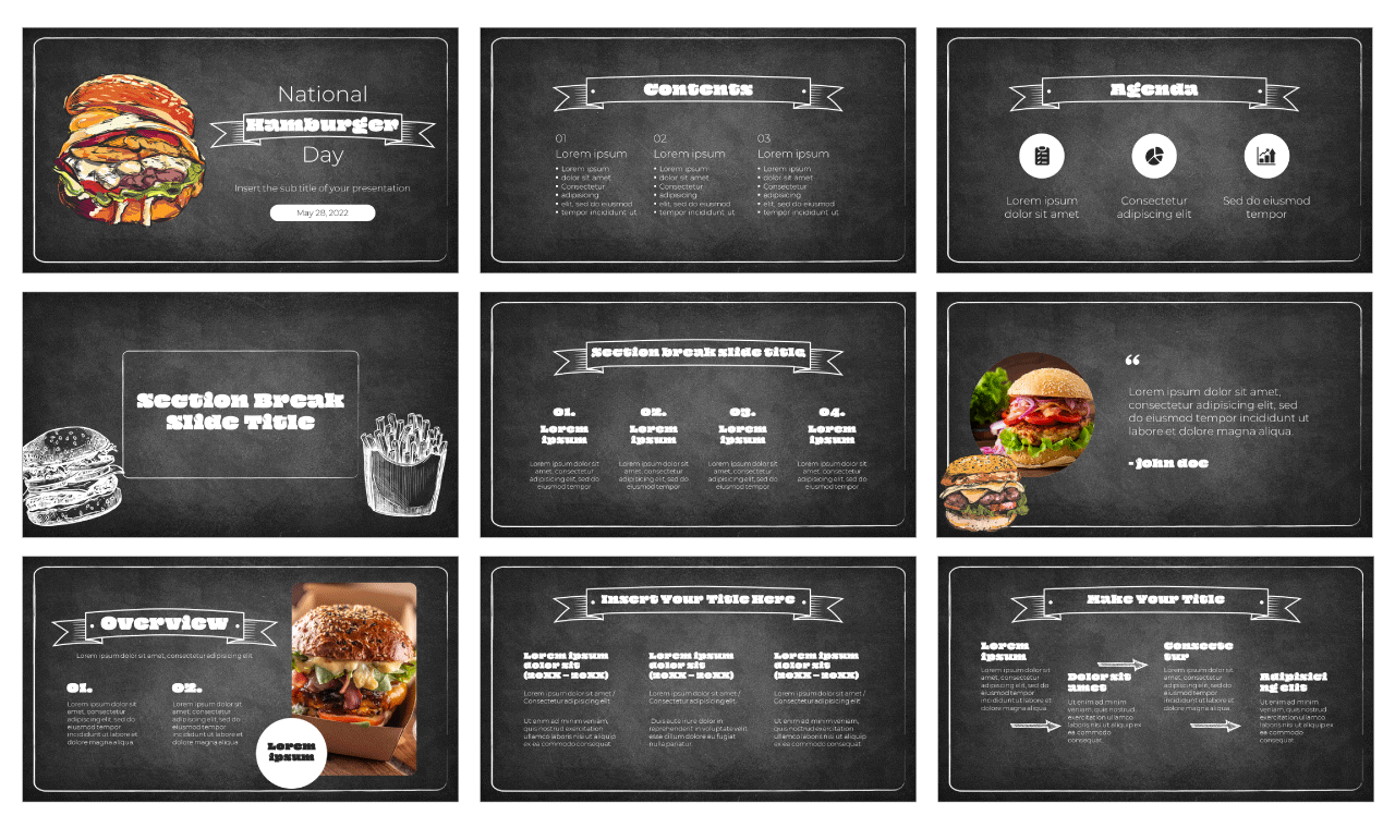 National Hamburger Day Free Google Slides Theme PowerPoint Template