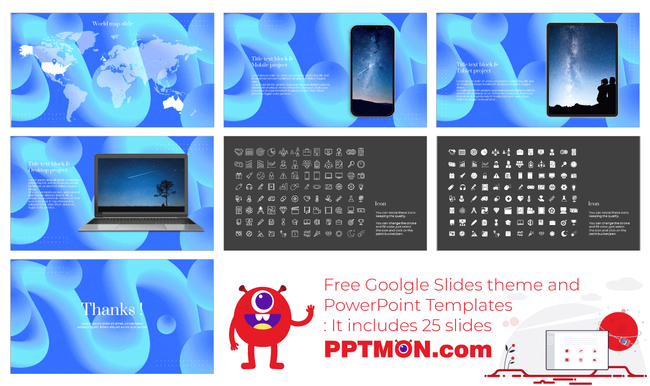 Neon Aesthetic Product Portfolio Presentation Background Design Free Google Slides Theme PowerPoint Template
