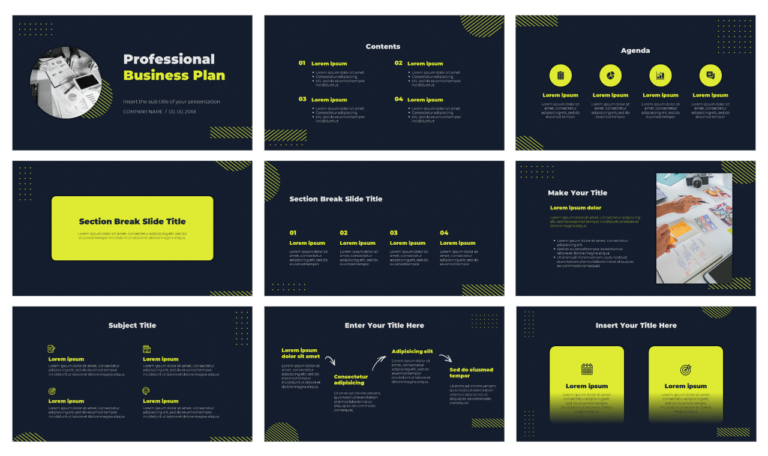 Professional Business Plan Free Google Slides PowerPoint Template