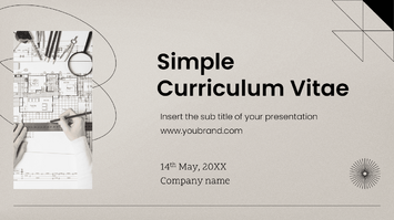 Simple Curriculum Vitae Design - PPTMON
