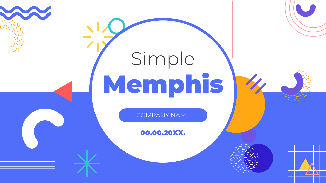 Simple Memphis Free Presentation Template