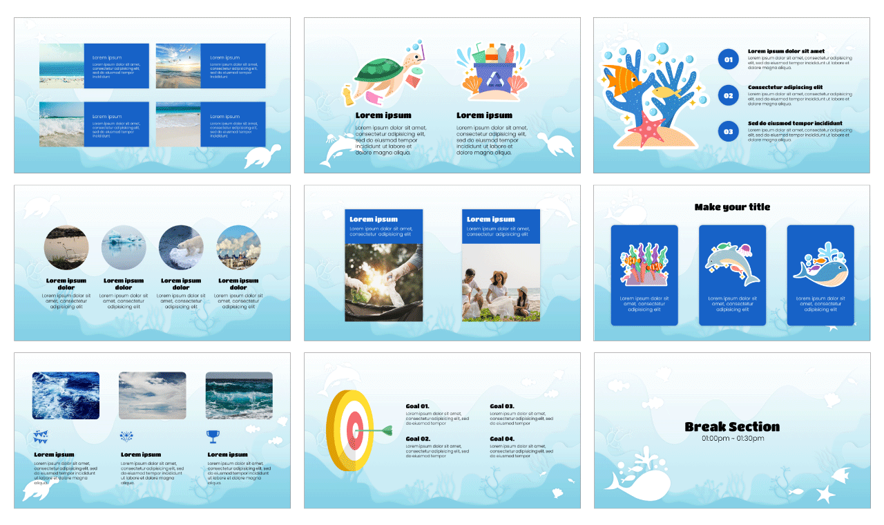 World Oceans Day Google Slides Theme PowerPoint Template Free Download