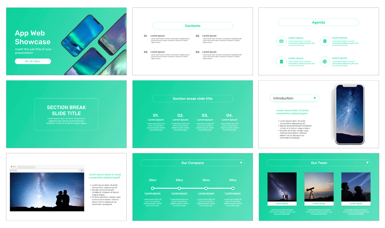 web application presentation template