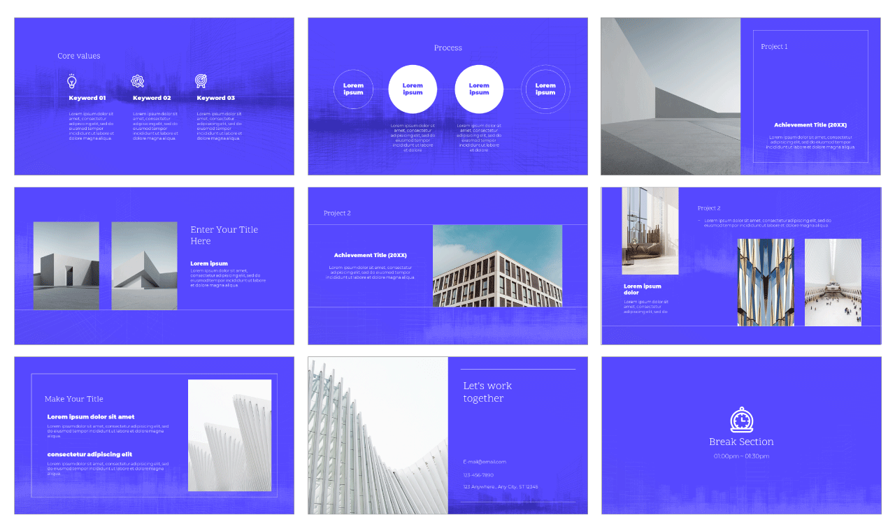 Architecture Design Google Slides Theme PowerPoint Template Free Download