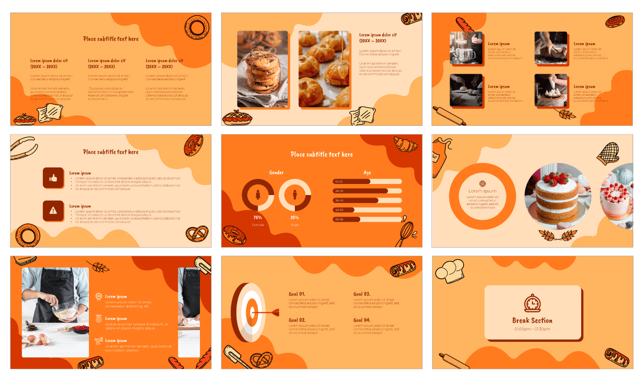 Baking Time Google Slides Theme PowerPoint Template Free Download