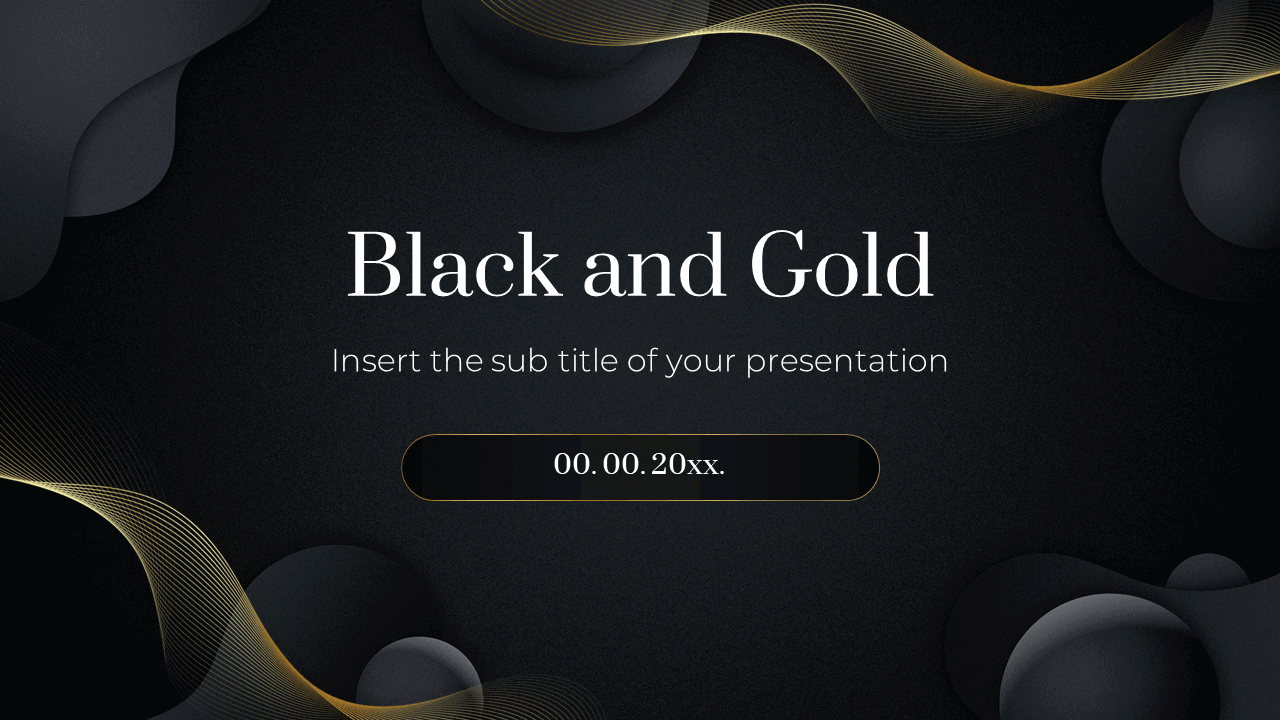 Black And Gold Powerpoint Template
