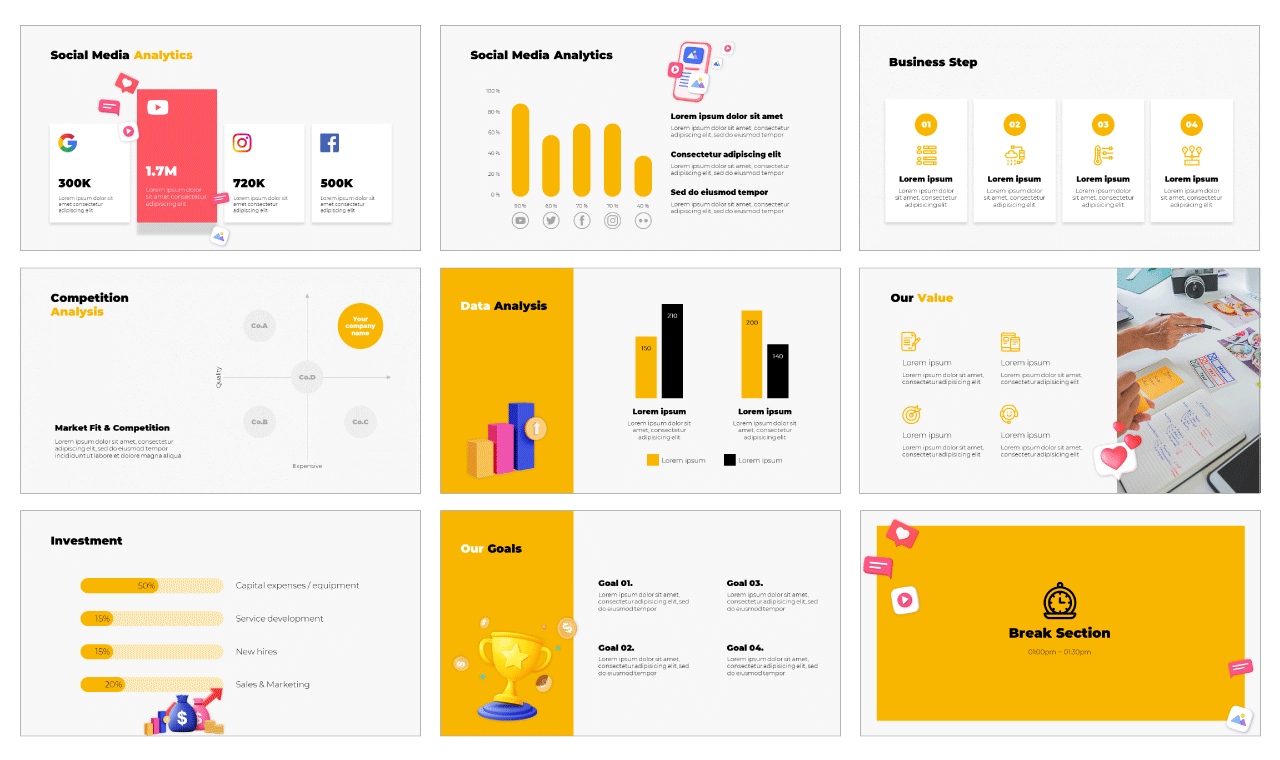 Business Annual Report Google Slides Theme PowerPoint Template Free Download