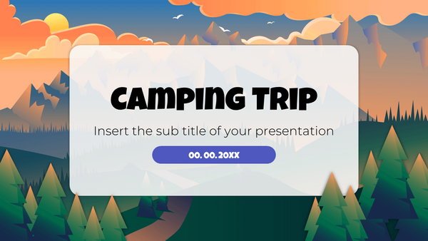 Camping Trip Free Presentation Template