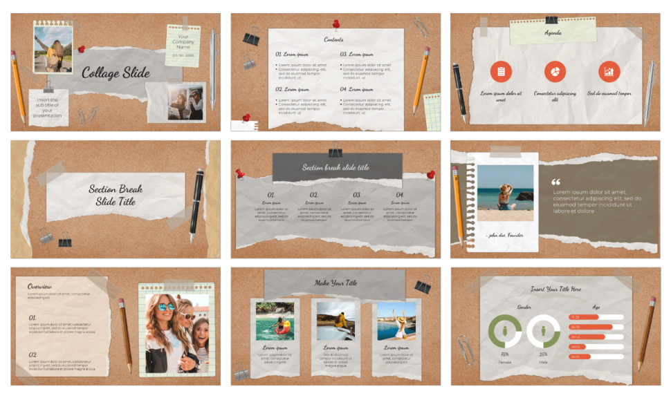 Collage Slides Free Presentation Template Google Slides PowerPoint
