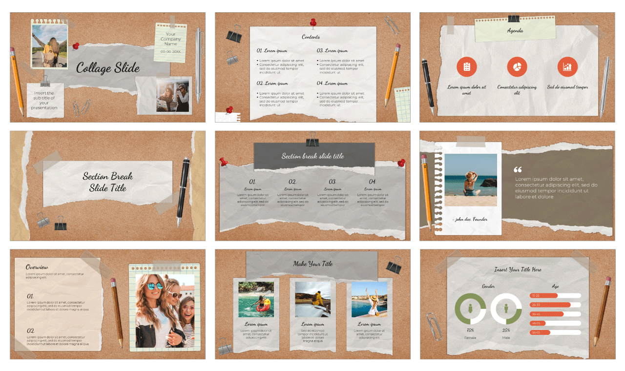 Collage Free Google Slides Theme PowerPoint Template