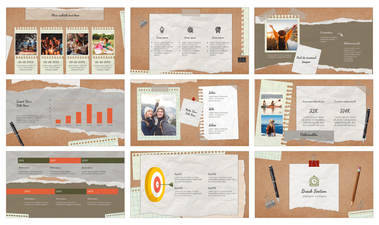 Collage Google Slides Theme PowerPoint Template Free Download