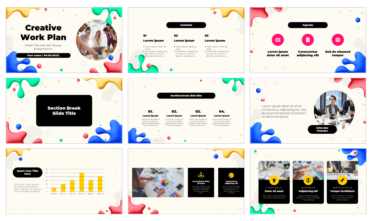 Creative Work Plan Free Google Slides Theme PowerPoint Template