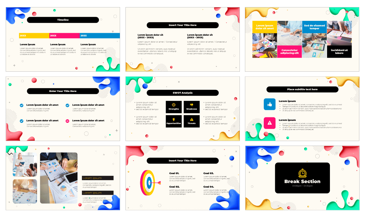 Creative Work Plan Google Slides Theme PowerPoint Template Free Download