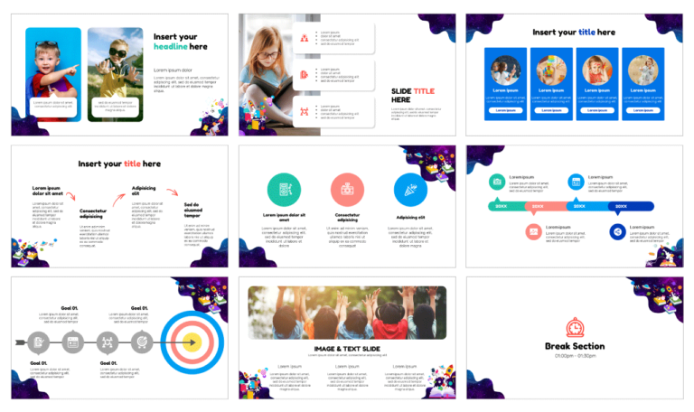 Educational design Free Google Slides Theme PowerPoint Template