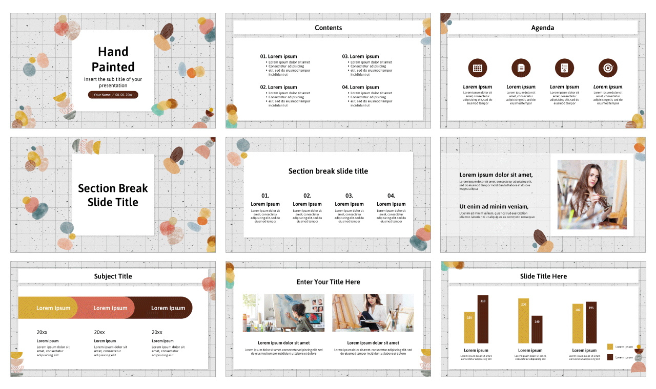 Hand Painted Free Google Slides Theme PowerPoint Template