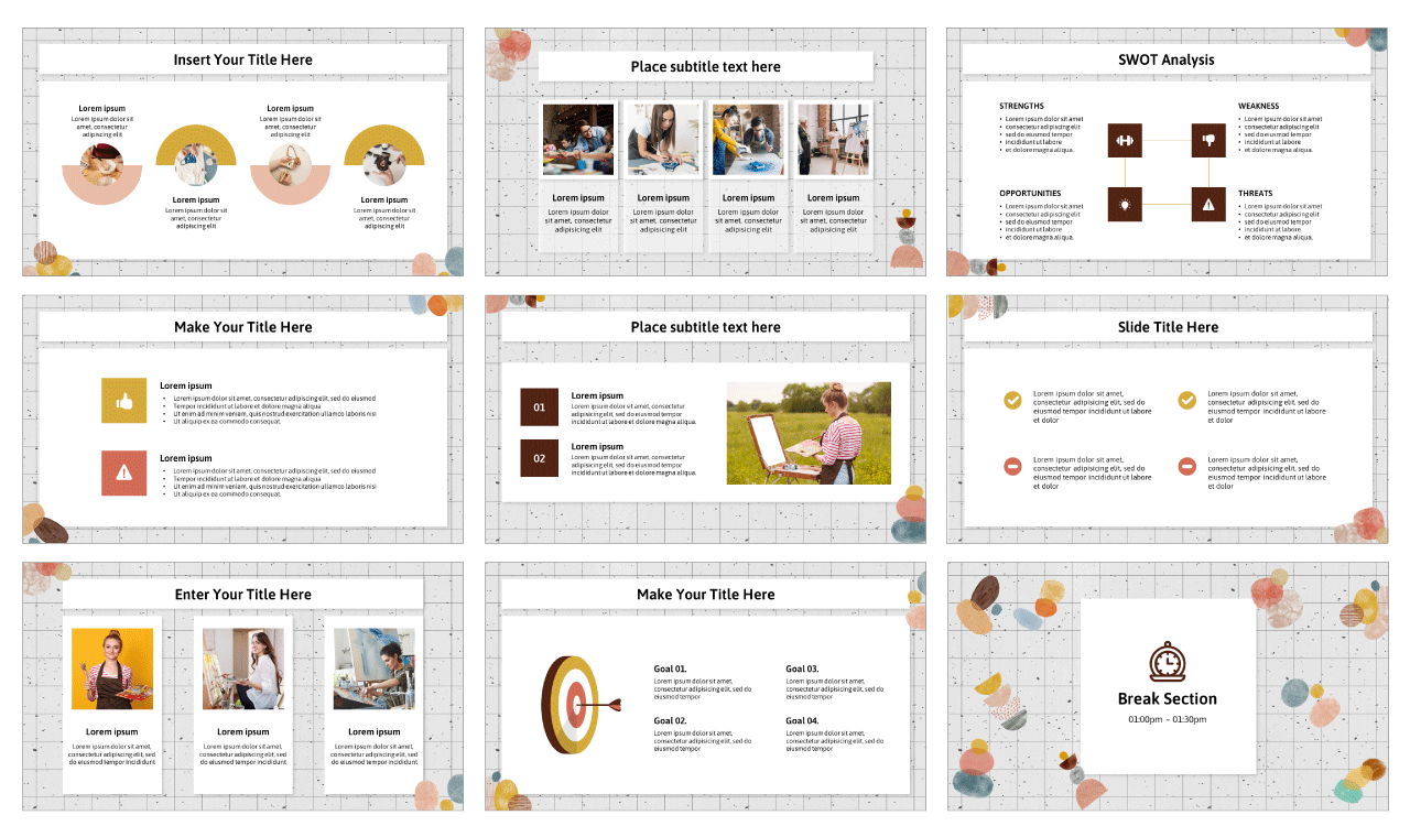 Hand Painted Google Slides Theme PowerPoint Template Free Download