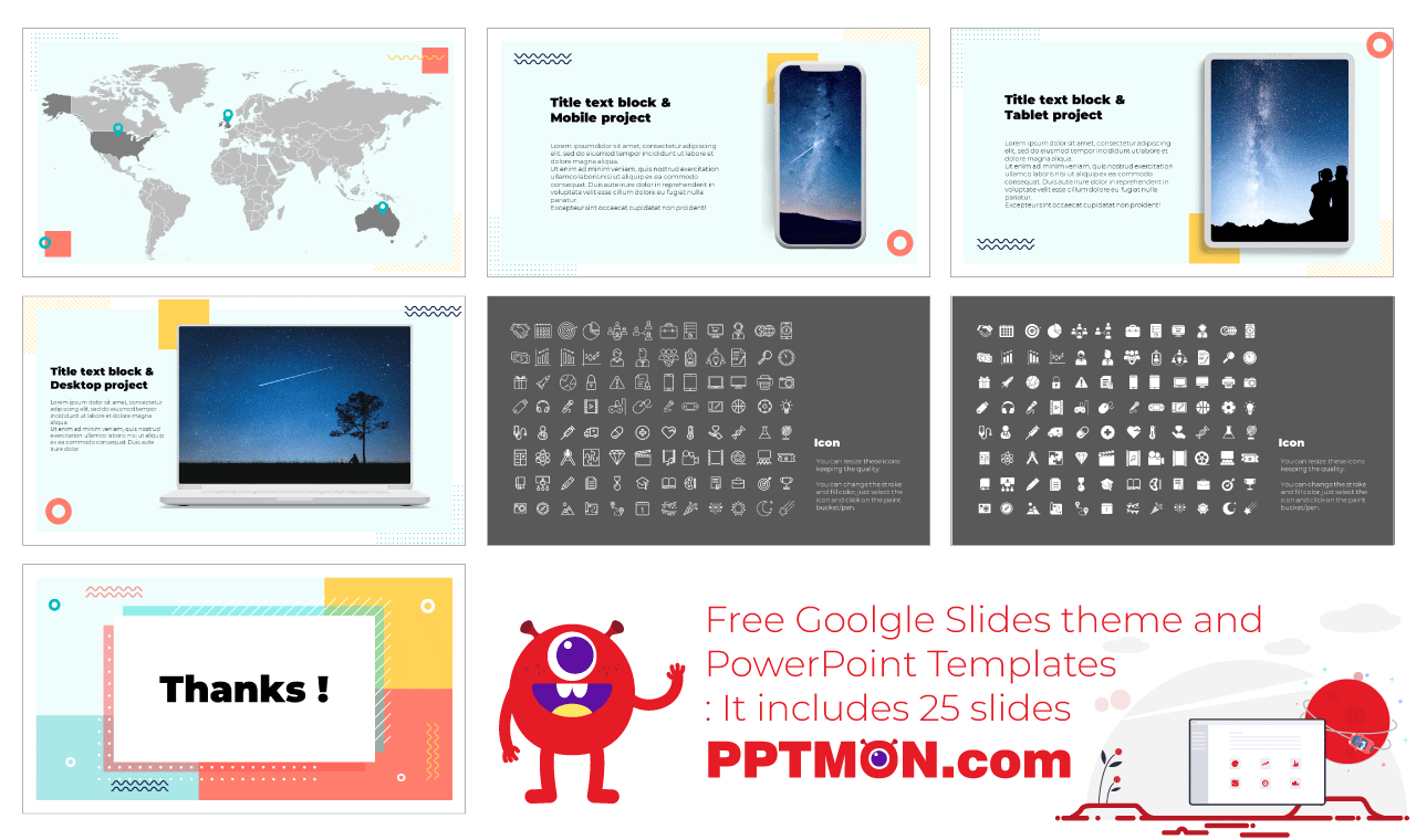 Modern Square Presentation Background Design Free Google Slides Theme PowerPoint Template