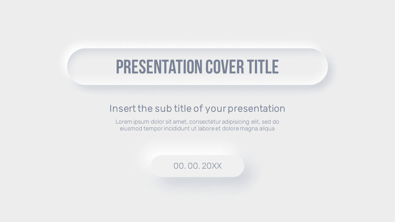 Neumorphism Design Free Google Slides Theme PowerPoint Template