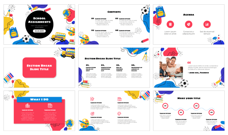 School Assignments Free Presentation Template