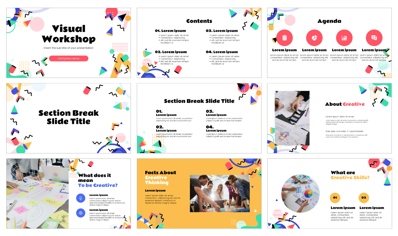 Visual Workshop Free Google Slides Theme PowerPoint Template