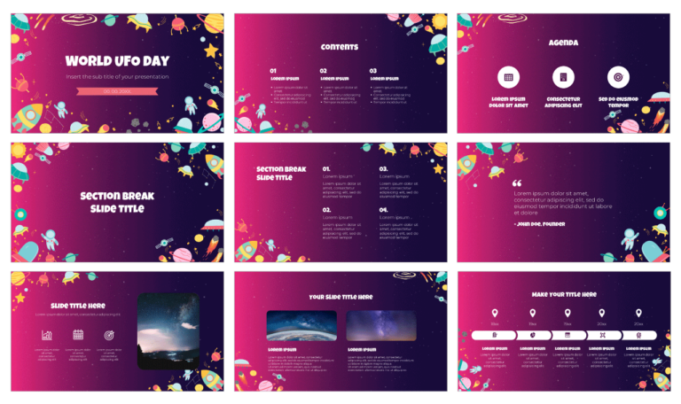 World UFO Day Free Google Slides Theme PowerPoint Template