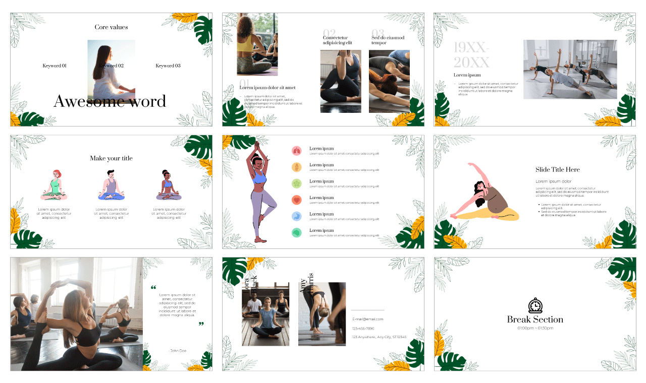 Free Yoga templates for Google Slides and PowerPoint